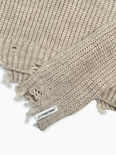 Maglia Crop Nocciola Con Rotture - Beige | dBlank