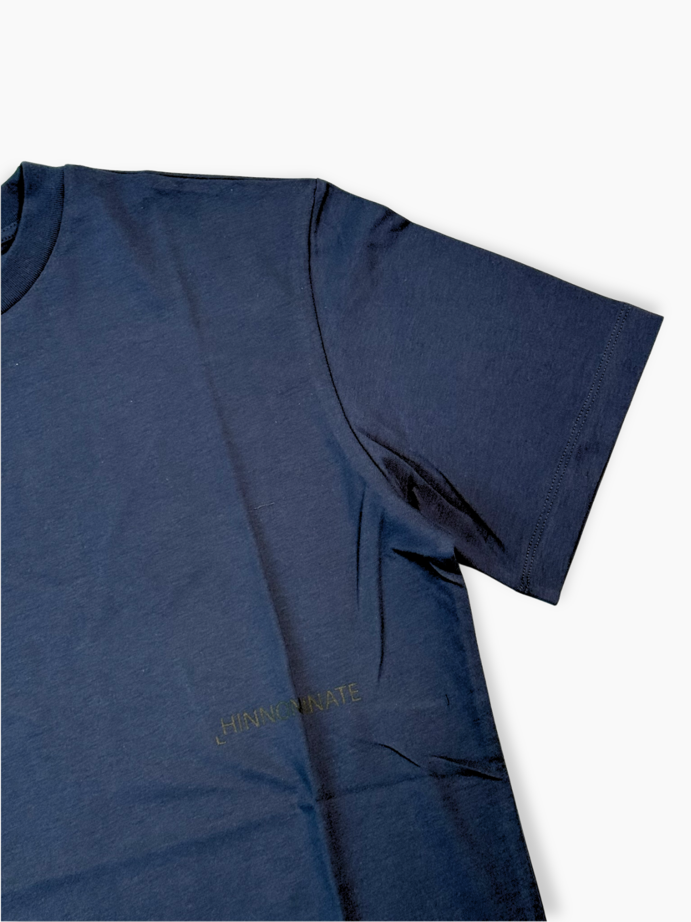 T-shirt Blu In Jersey Con Stampa Frontale
