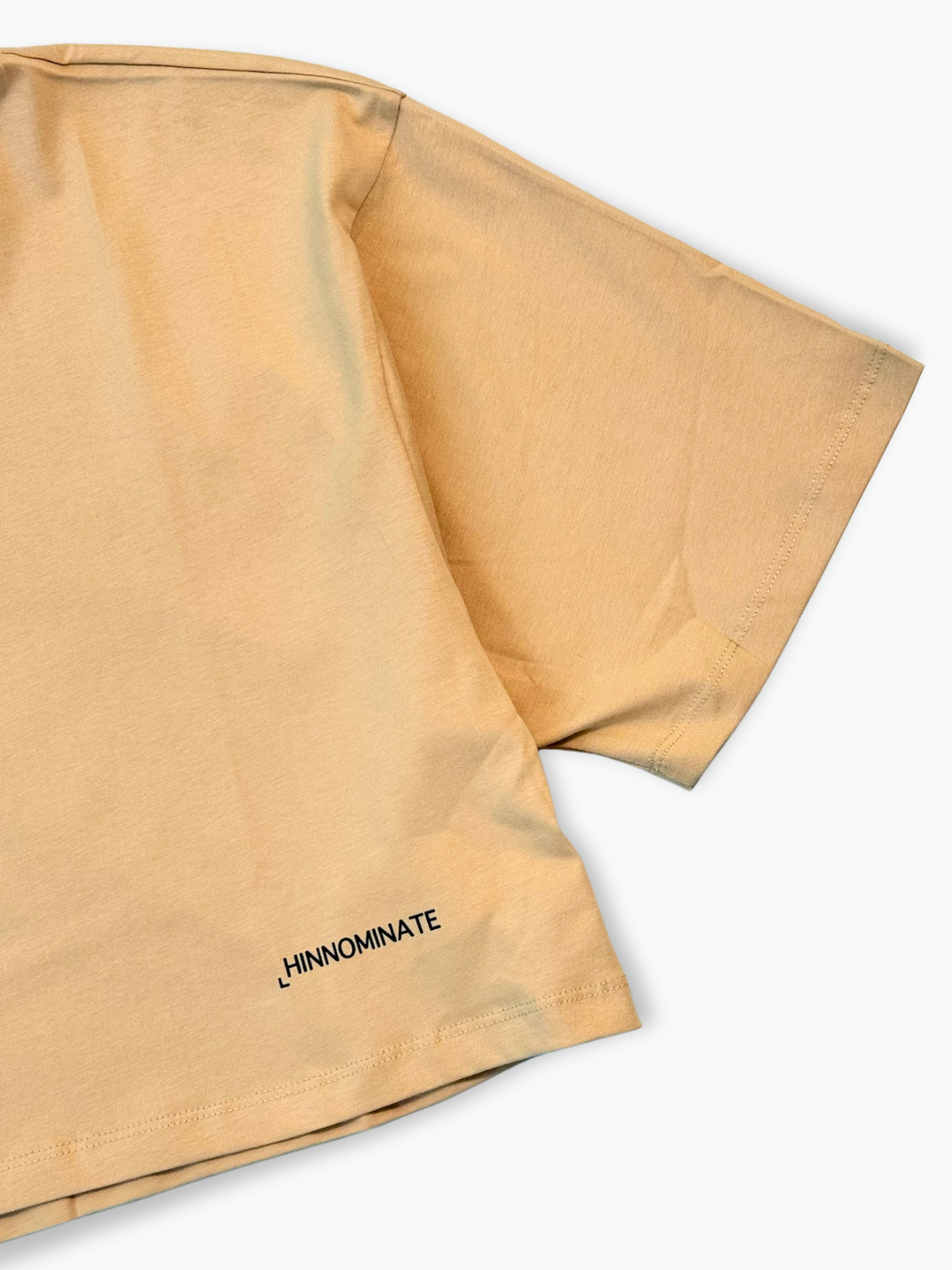 T-shirt Cropped Nocciola Con Stampa