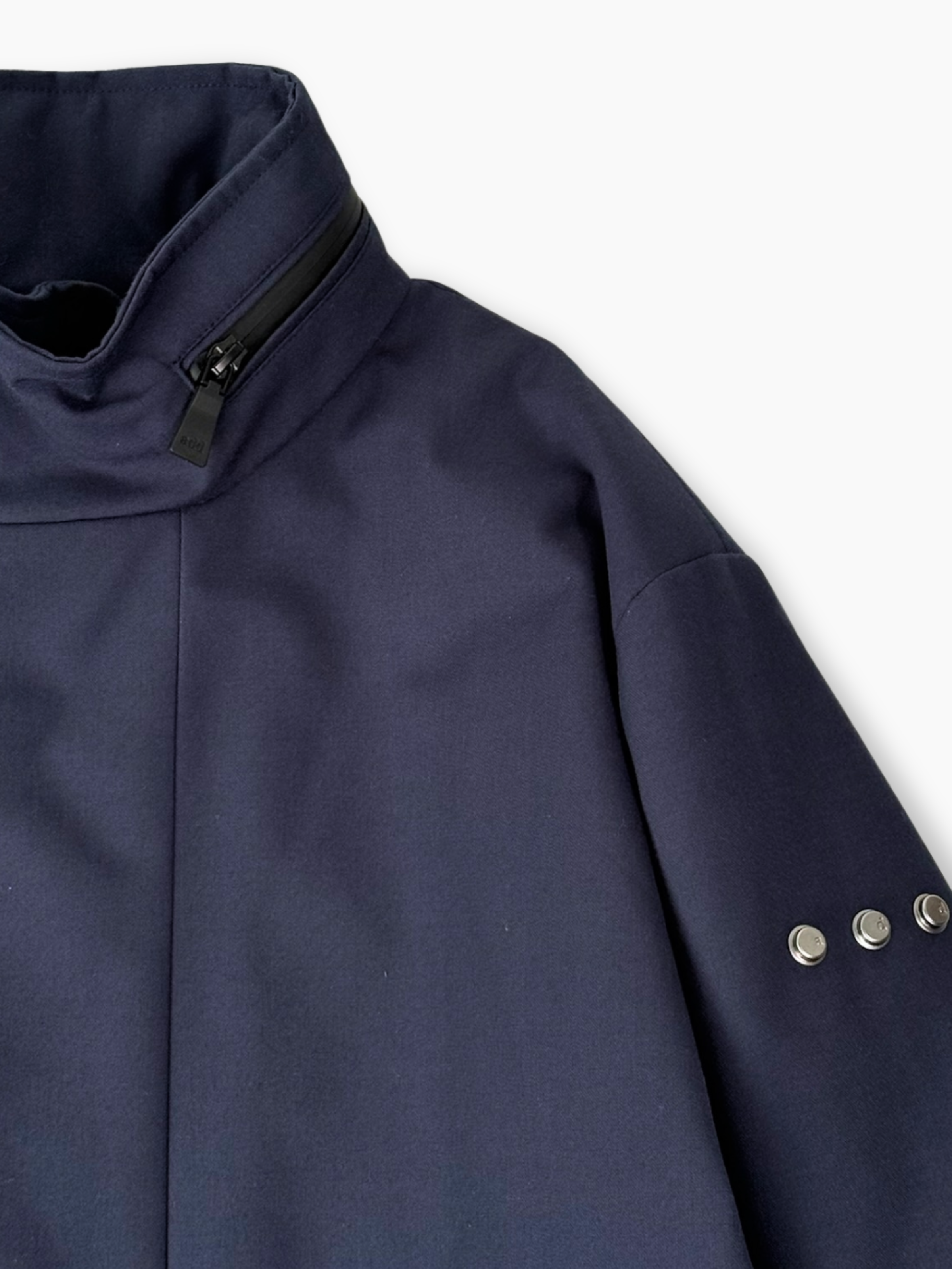 Cappotto Navy Con Zip