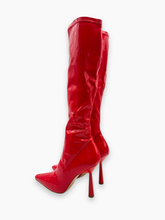 Stivali Rossi In Vernice Con Tacco -  | dBlank