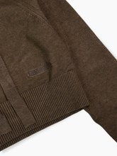 Short Dark Brown Hoodie with Embroidery -  | dBlank