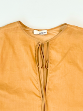 Brown Cotton and Linen Top with Laces -  | dBlank