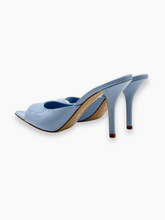 Blue Patent Leather Mules With Square Toe  -  | dBlank
