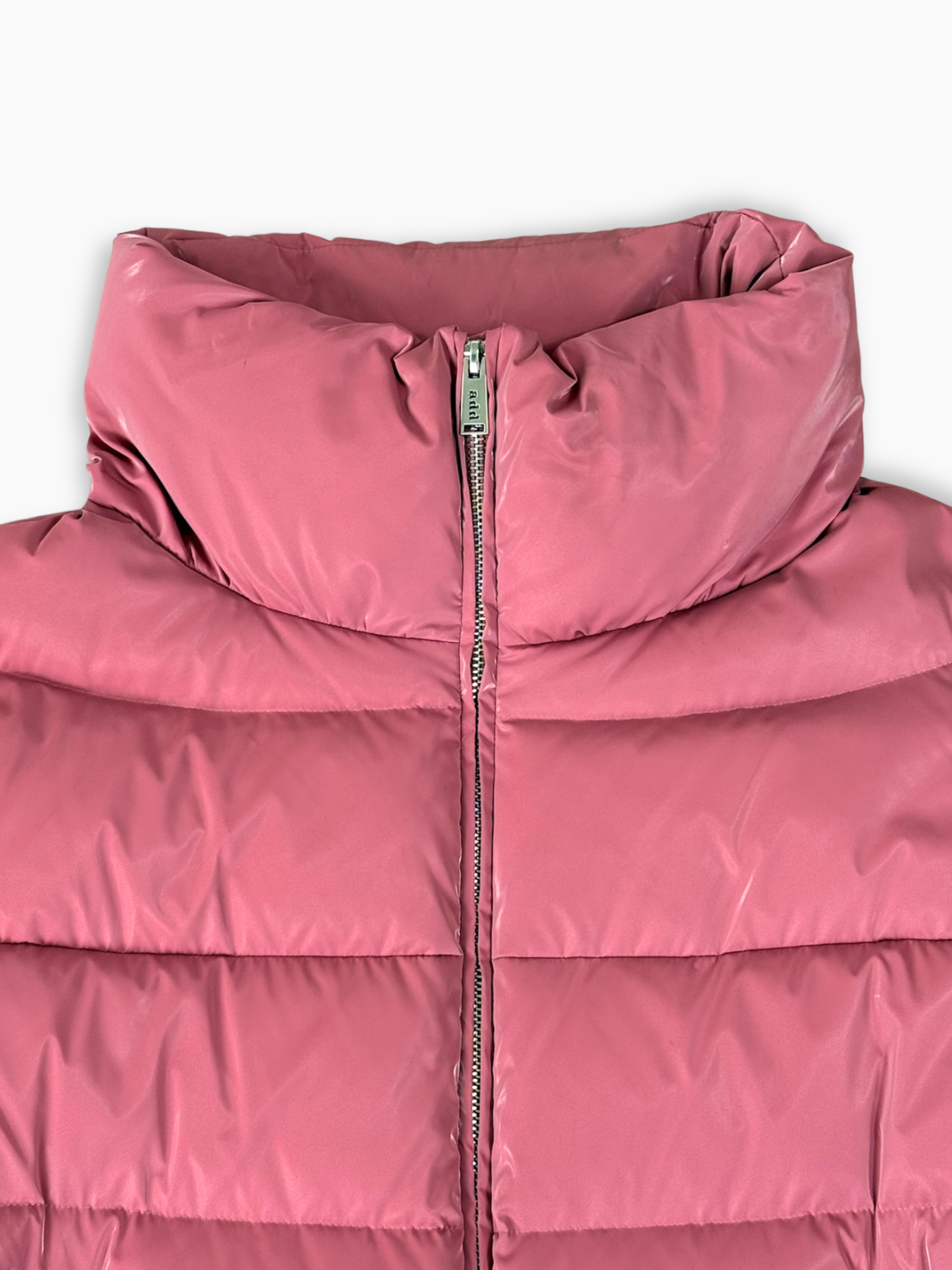 Piumino Rosa Cipria con Zip Frontale