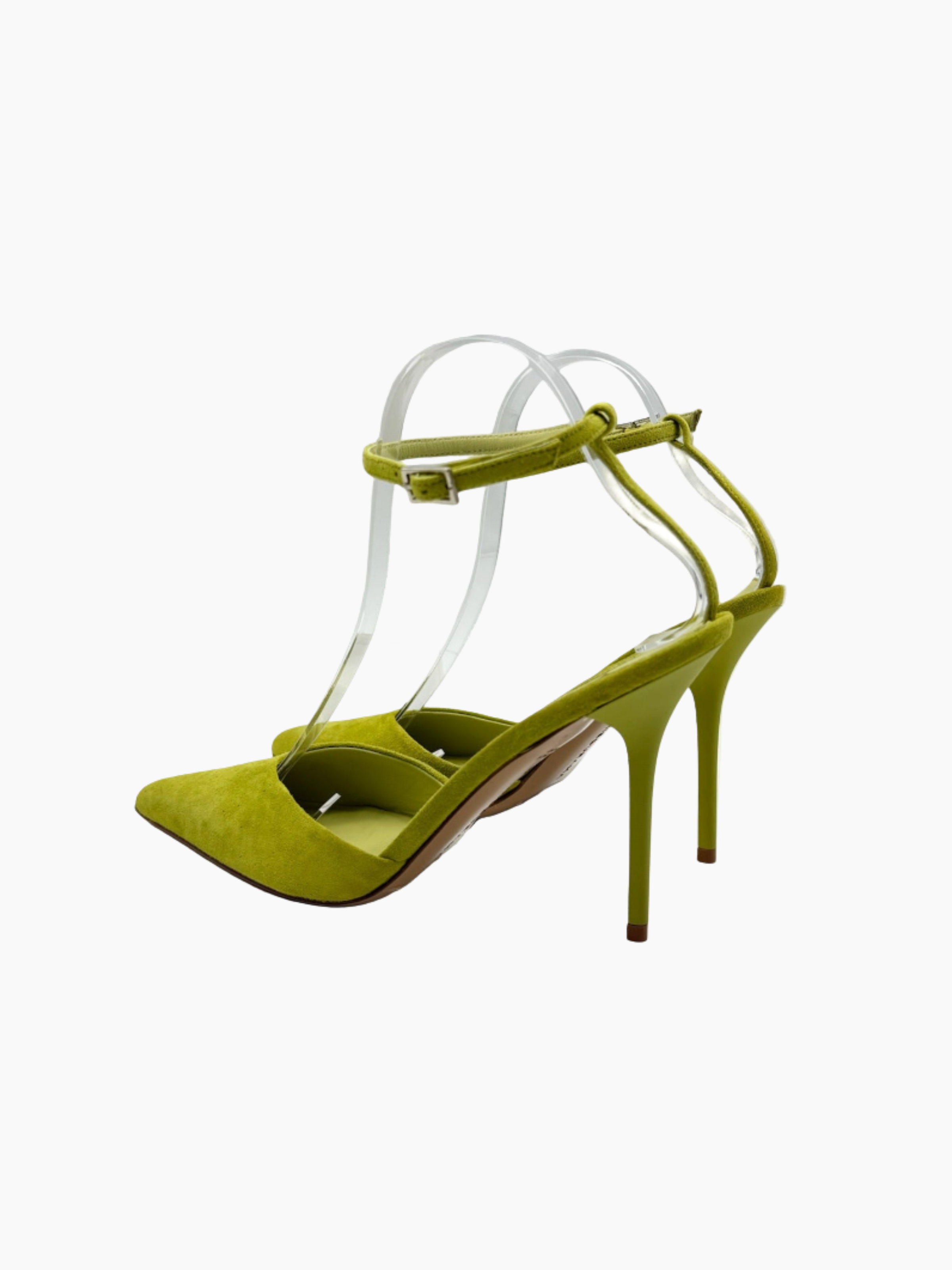 Décolleté Mila In Camoscio Verde Lime