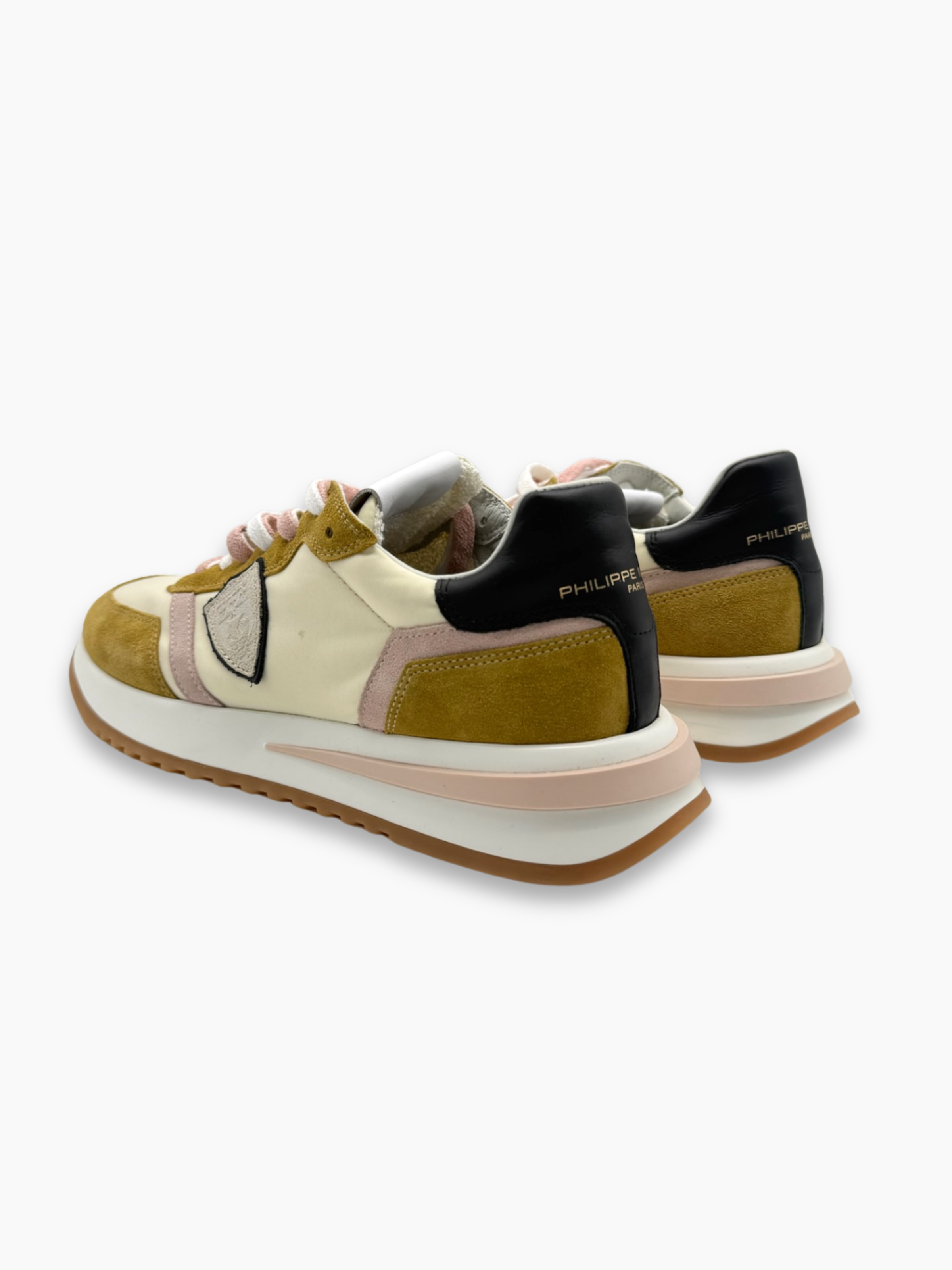 Sneakers Giallo Senape In Suede E Tela
