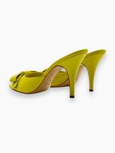 Yellow Leather Sandals with Bow -  | dBlank
