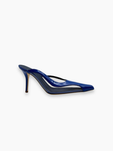 Mule Blu In Vernice E PVC Trasparente -  | dBlank