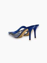 Mule Blu In Vernice E PVC Trasparente -  | dBlank