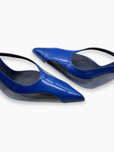Mule Blu In Vernice E PVC Trasparente -  | dBlank