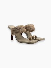 Mule In Suede Beige Con Tacco Scultoreo -  | dBlank