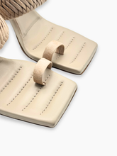 Mule In Suede Beige Con Tacco Scultoreo -  | dBlank