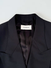 Black Double Breasted Blazer With Peak Lapel -  | dBlank