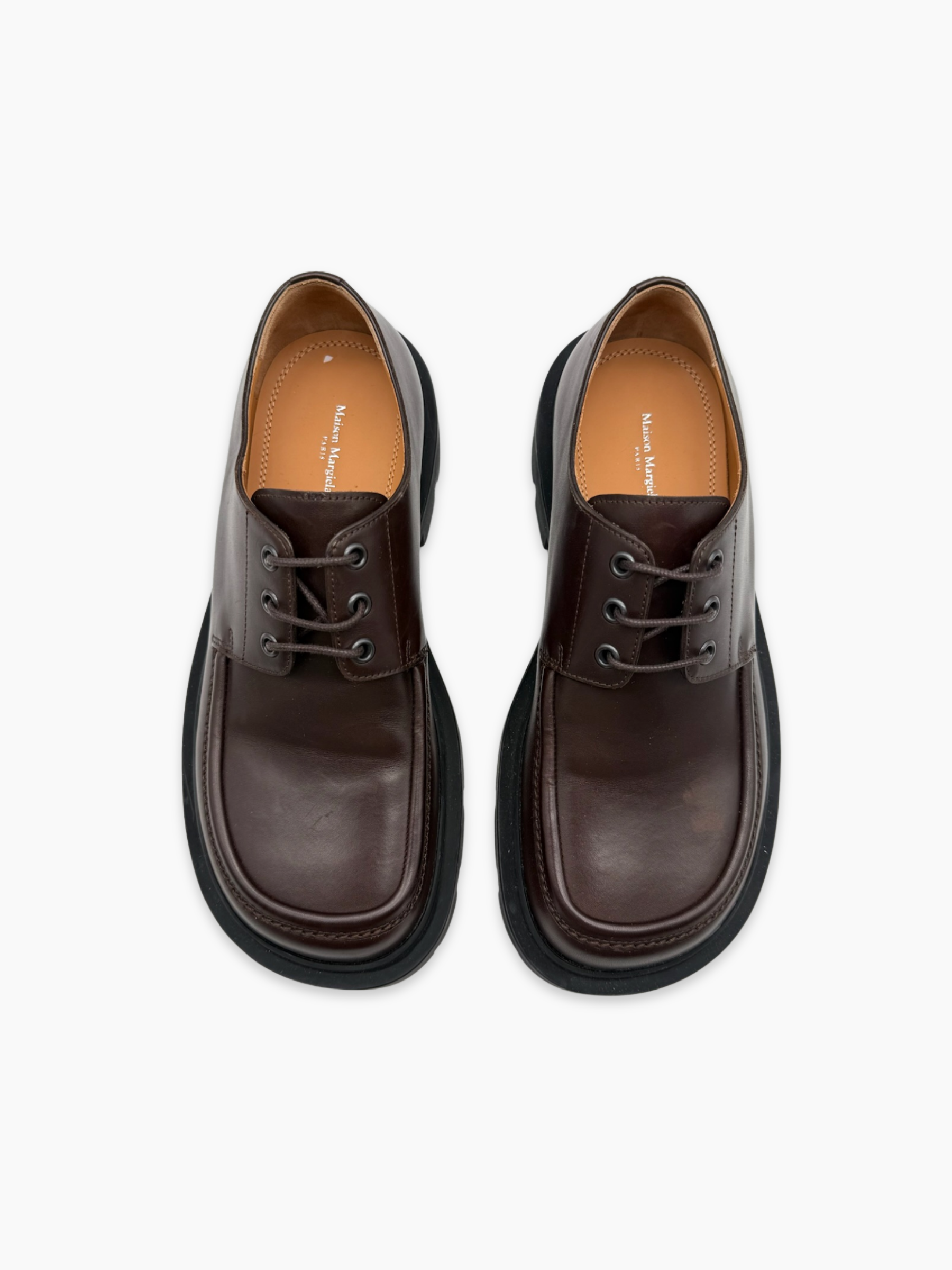 Derby Marroni In Pelle