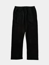 Essentials Black Fleece Pants With Embroidered Logo -  | dBlank