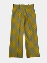 Yellow Checked Pants With Zip -  | dBlank