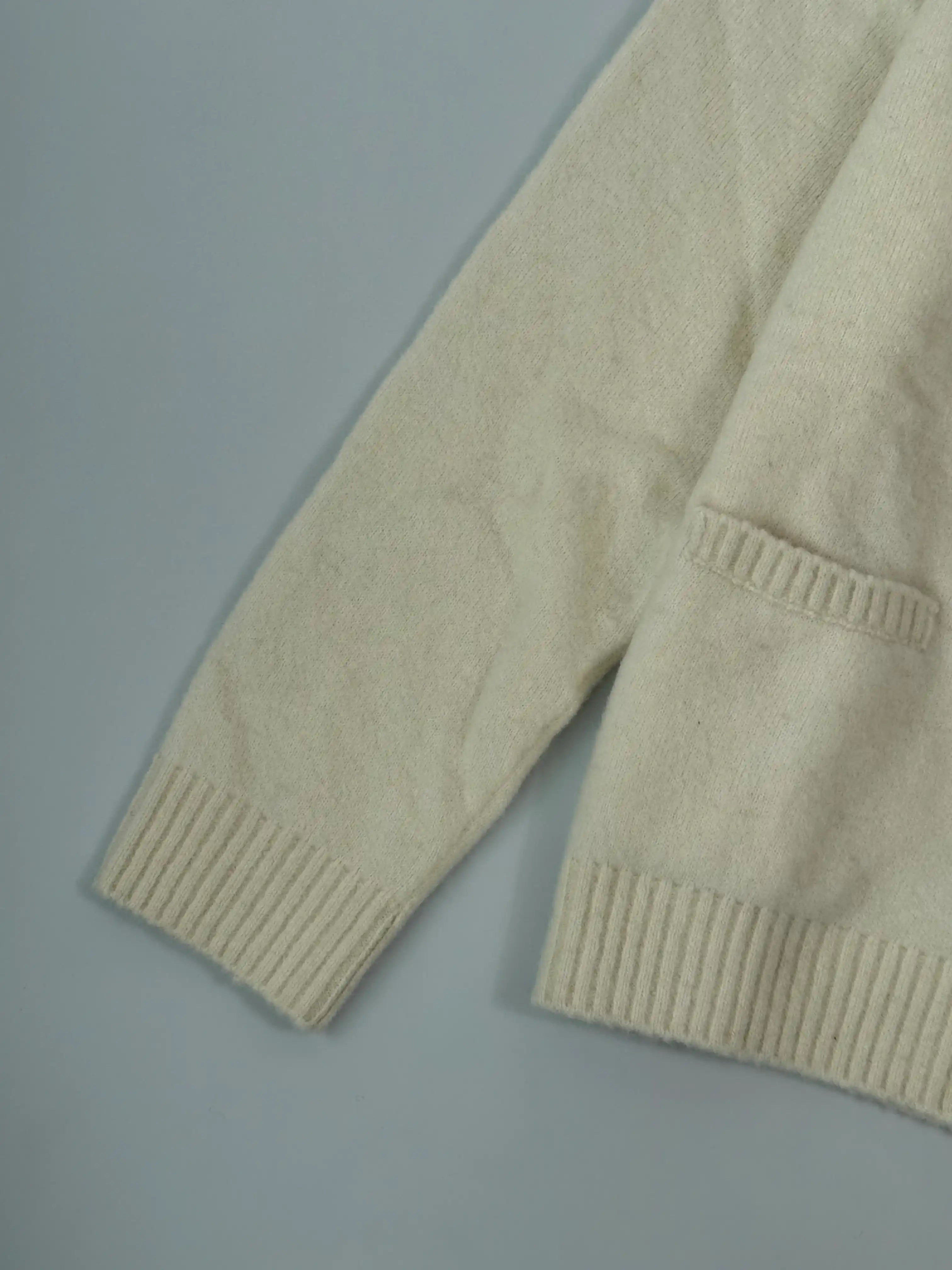 Cardigan Panna In Lana Spazzolata