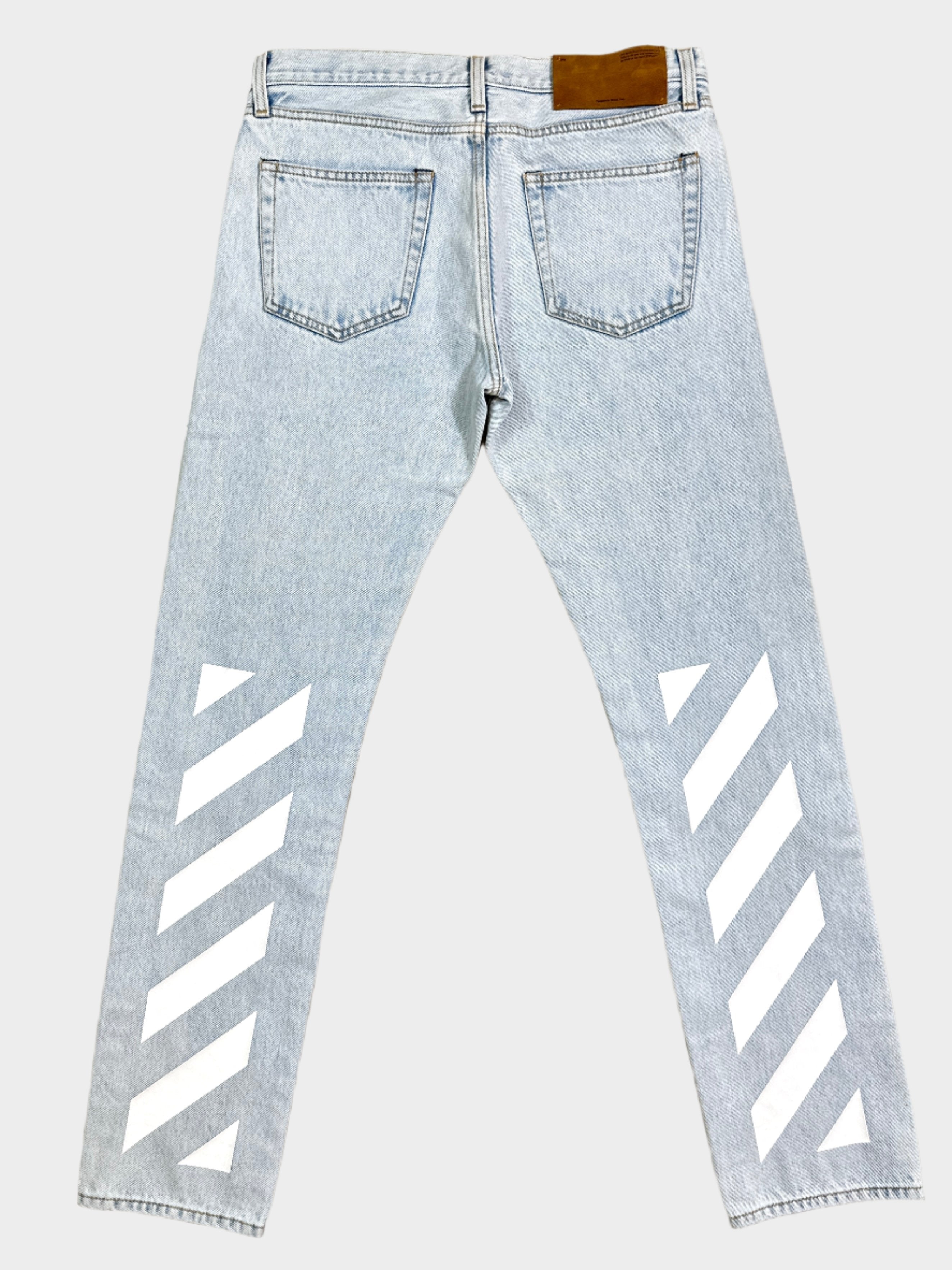 Diagonal Print Jeans