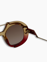 Occhiali Da Sole Sfumati Beige E Rossi -  | Qlhype