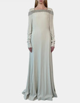 Dust Grey Knit Long Dress -  | dBlank