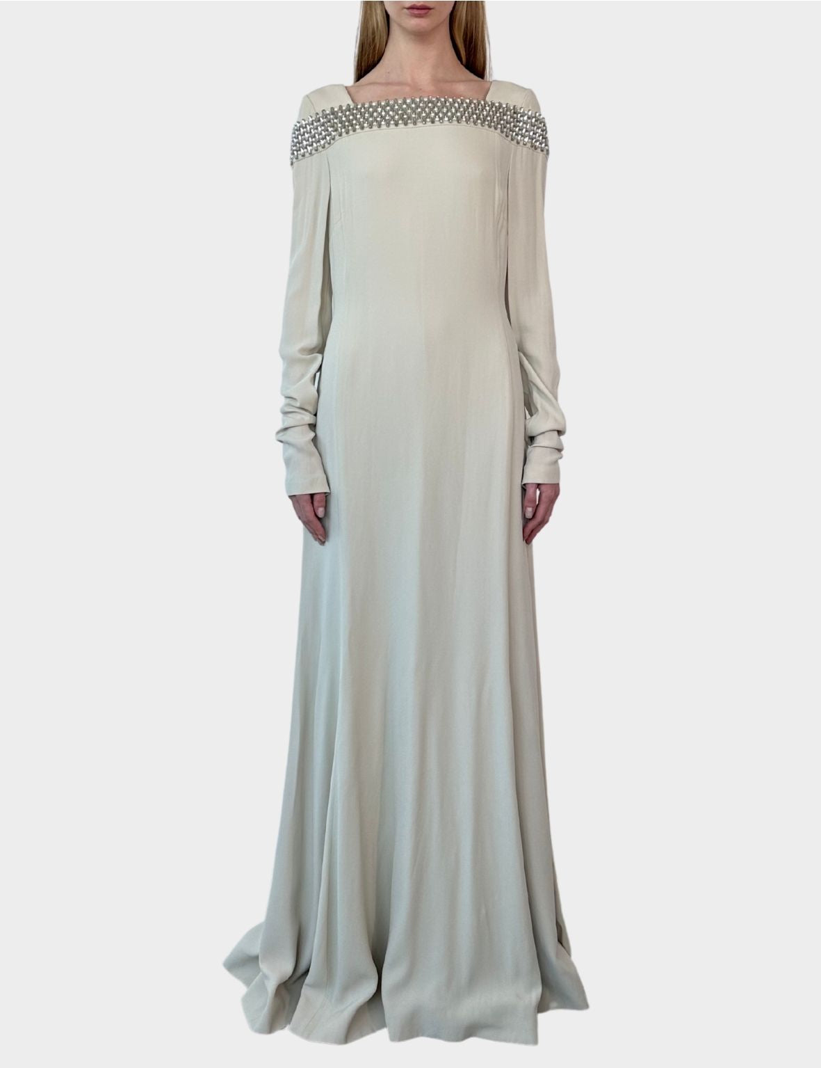 Abito Lungo In Maglia Dust Grey