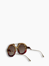 Occhiali Da Sole Sfumati Beige E Rossi -  | Qlhype