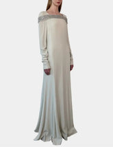 Dust Grey Knit Long Dress -  | dBlank
