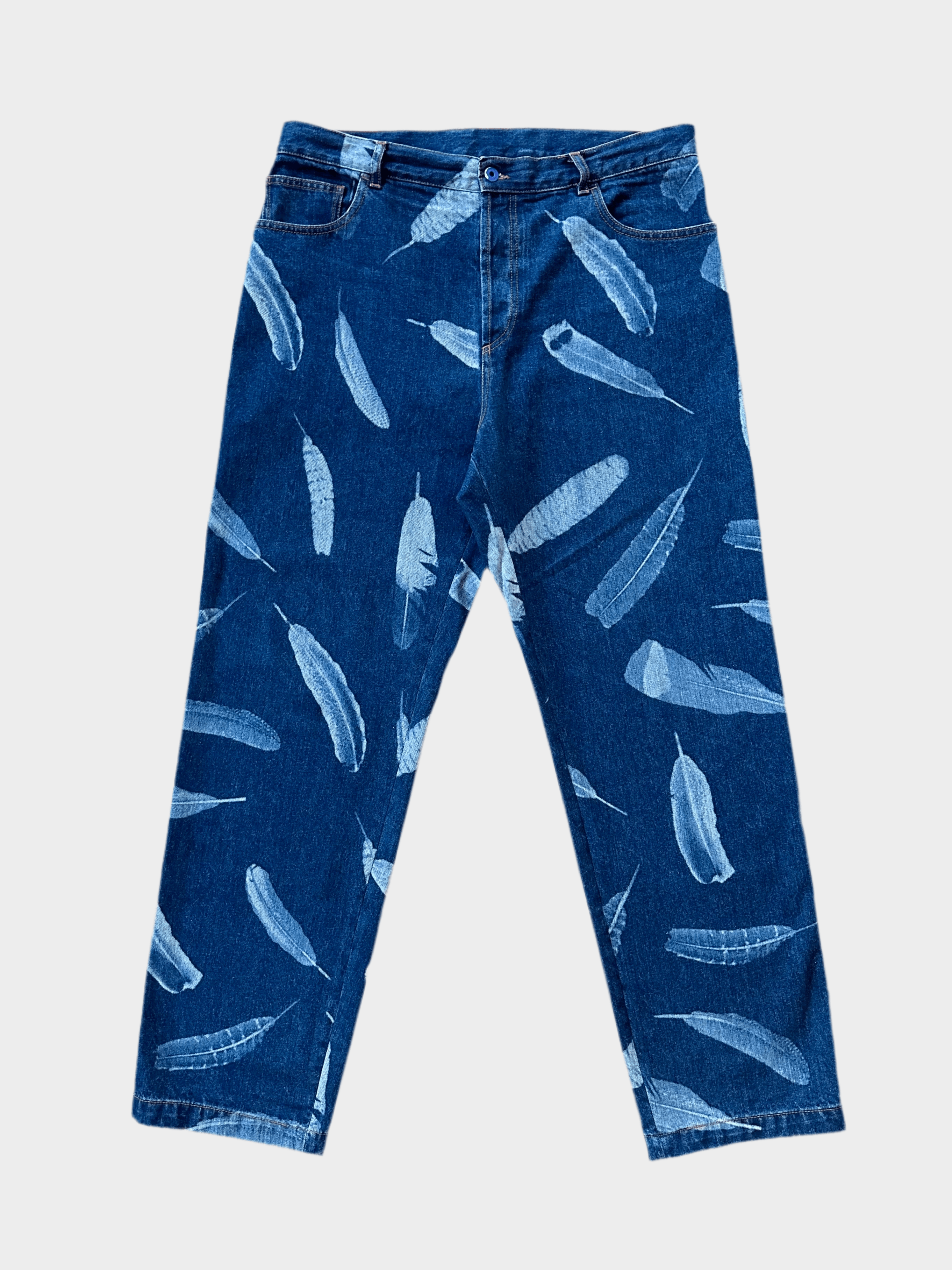 Feather Pattern Jeans