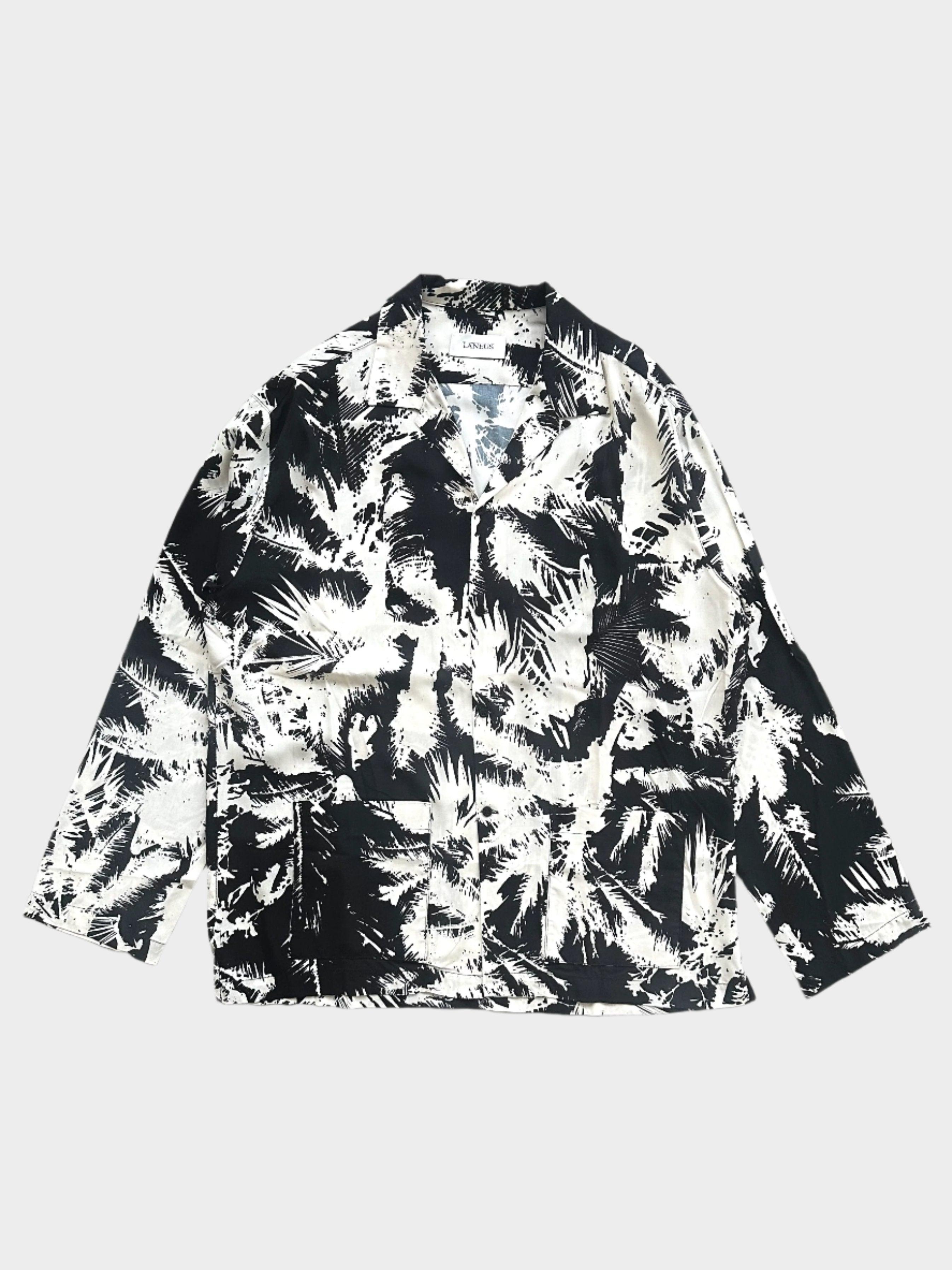 Palm Print Shirt With Pockets