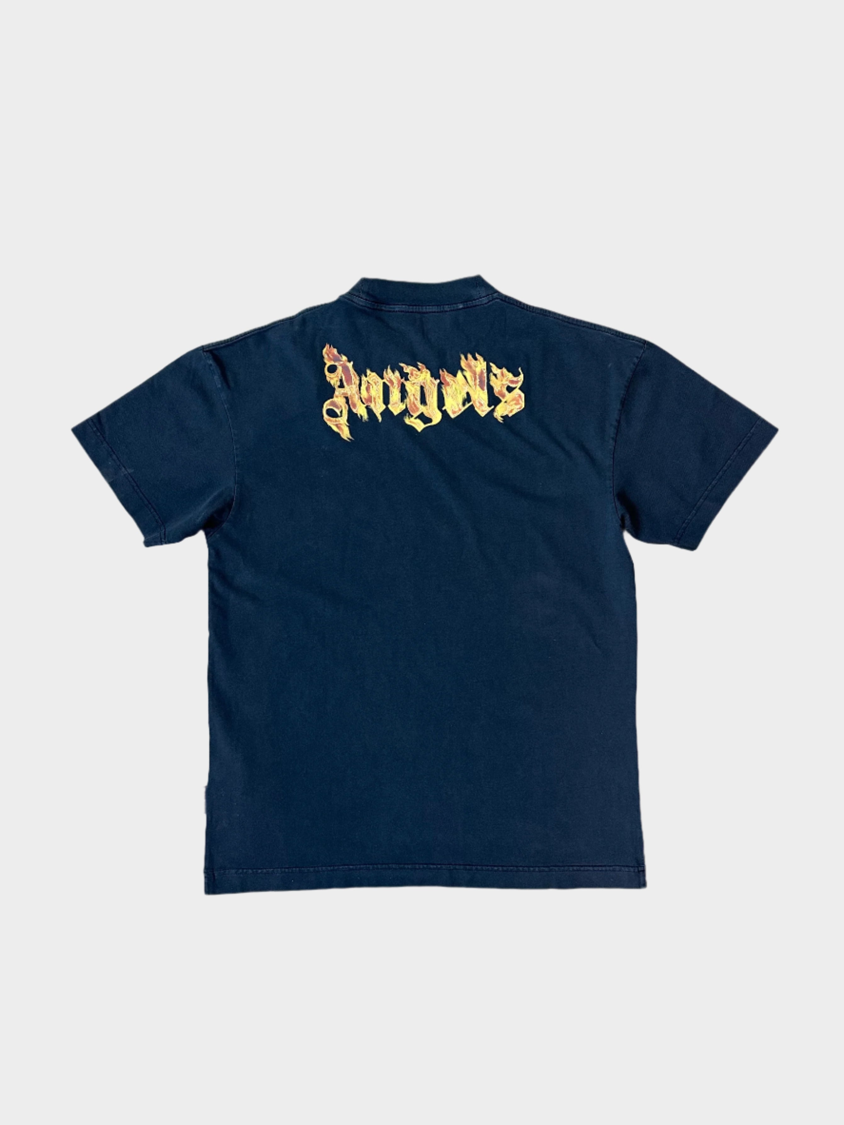 Burning Logo Tee Black Gold