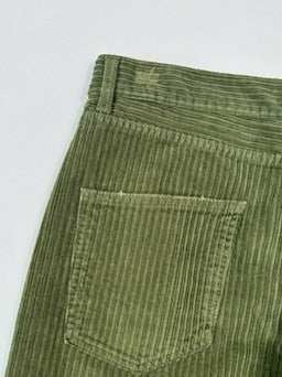 Pantaloni In Velluto A Coste Verde Militare