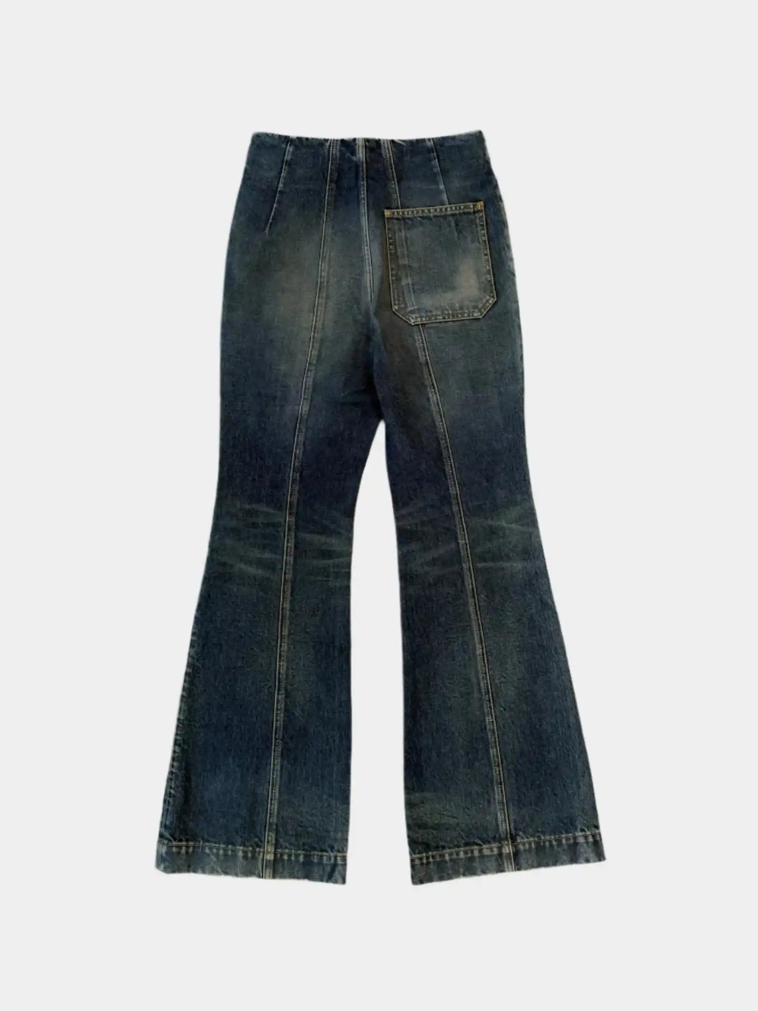 Vintage Effect Flared Jeans