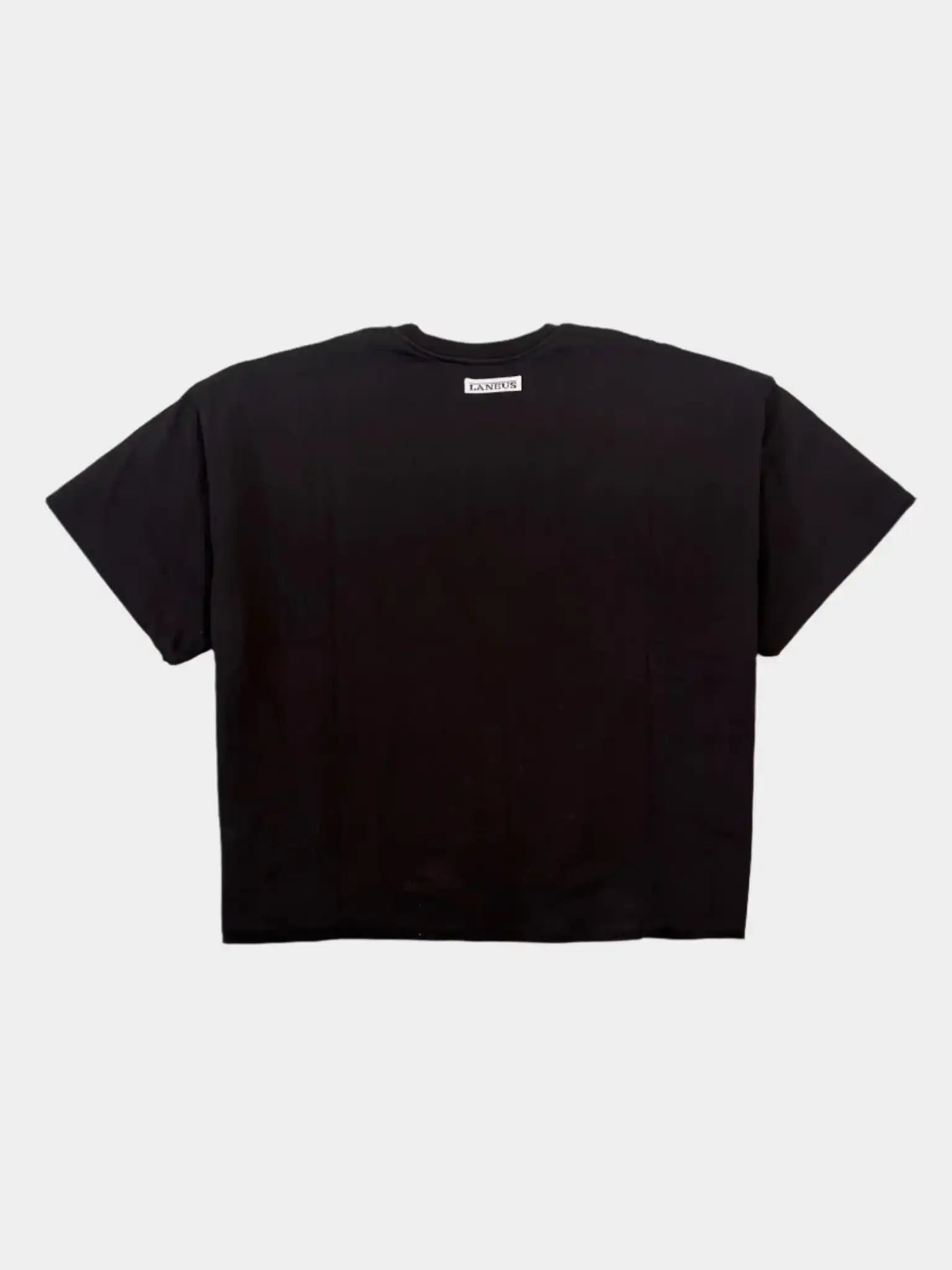 T-Shirt Felpata Nera In Cotone
