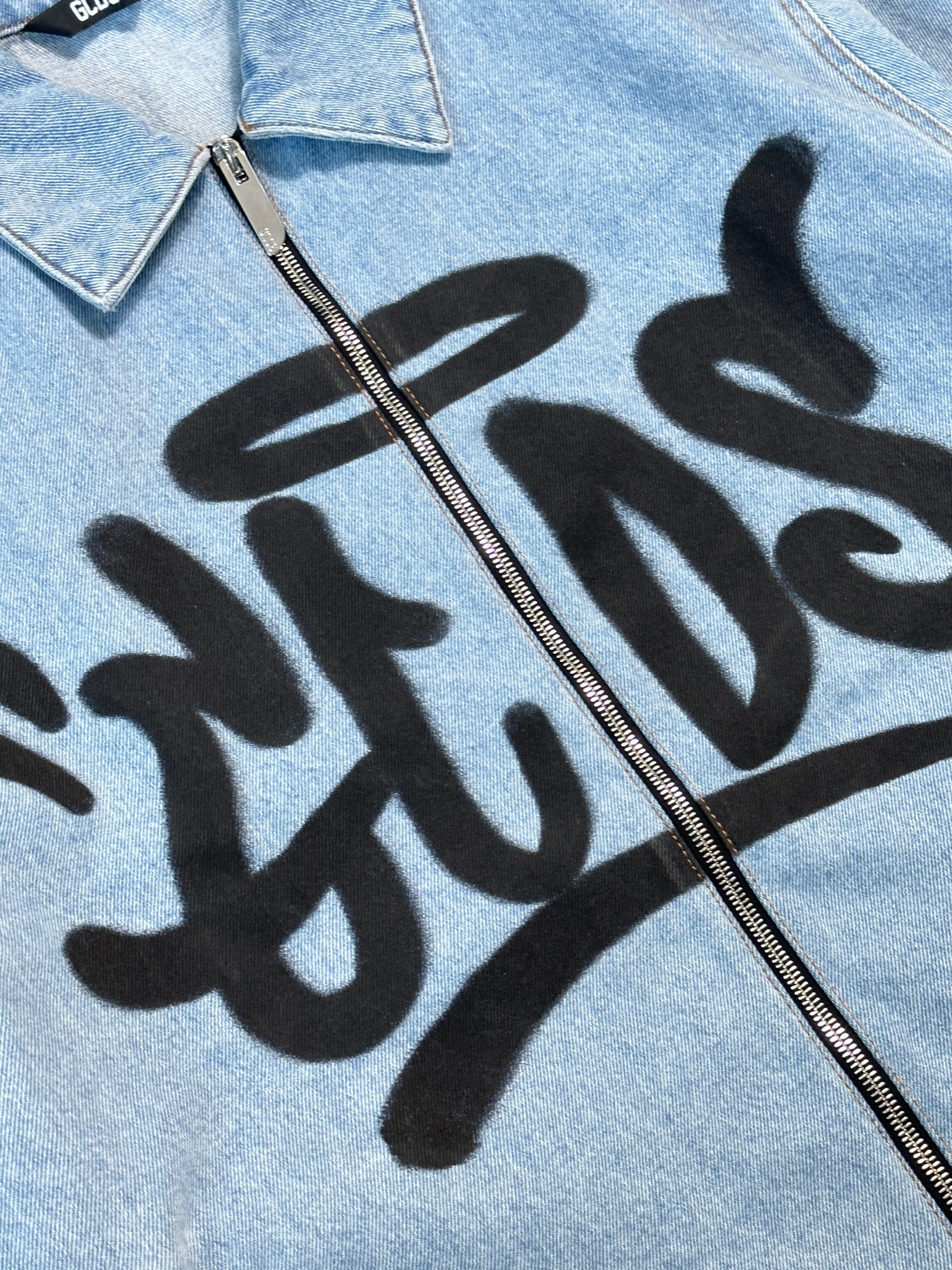 Graffiti Logo Denim Jacket