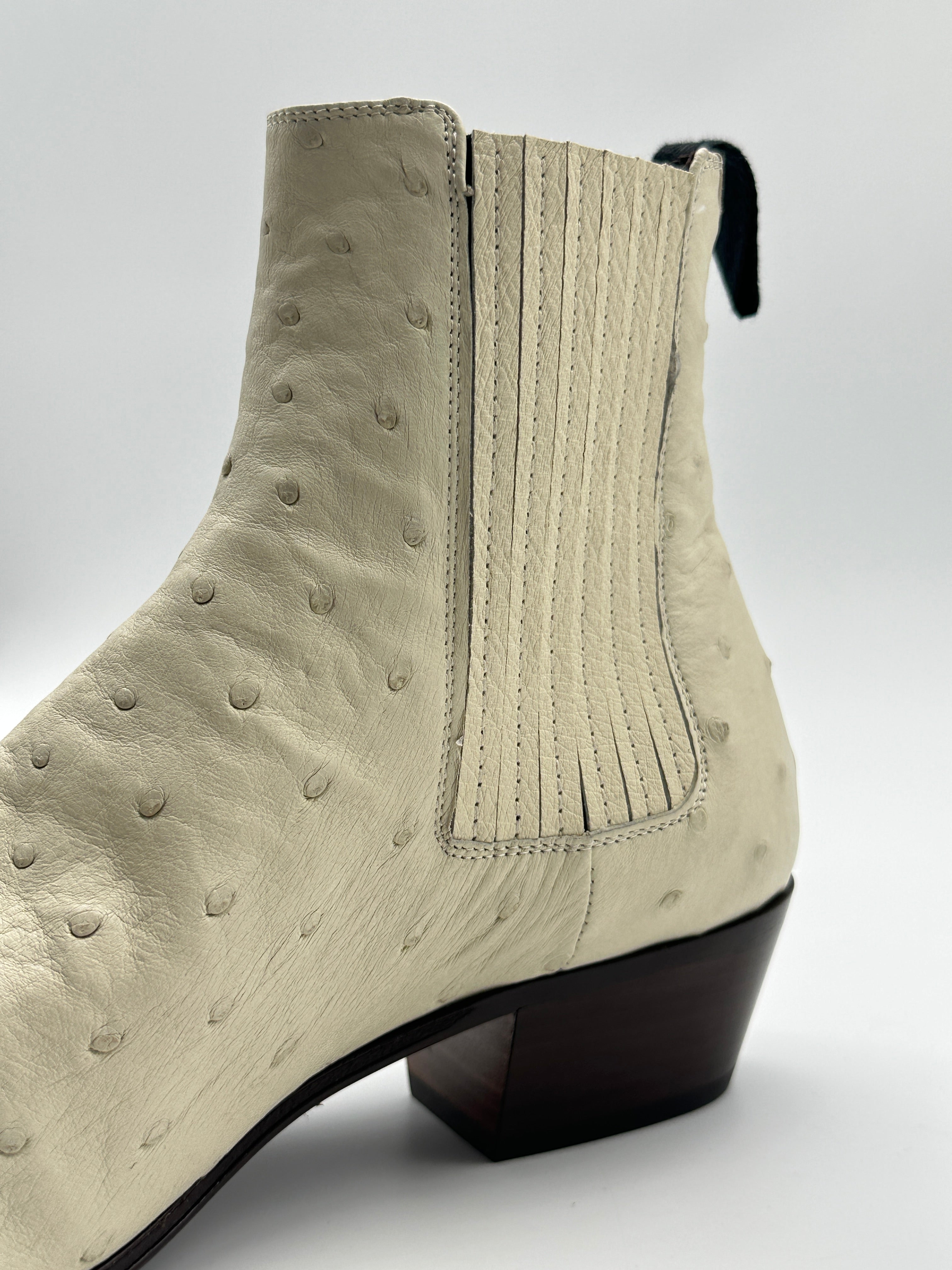 Ostrich Ankle Boots