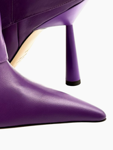 Stivale Viola In Pelle Con Punta A Lancia -  | dBlank