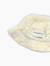 White Faux Fur Fisherman Hat -  | dBlank