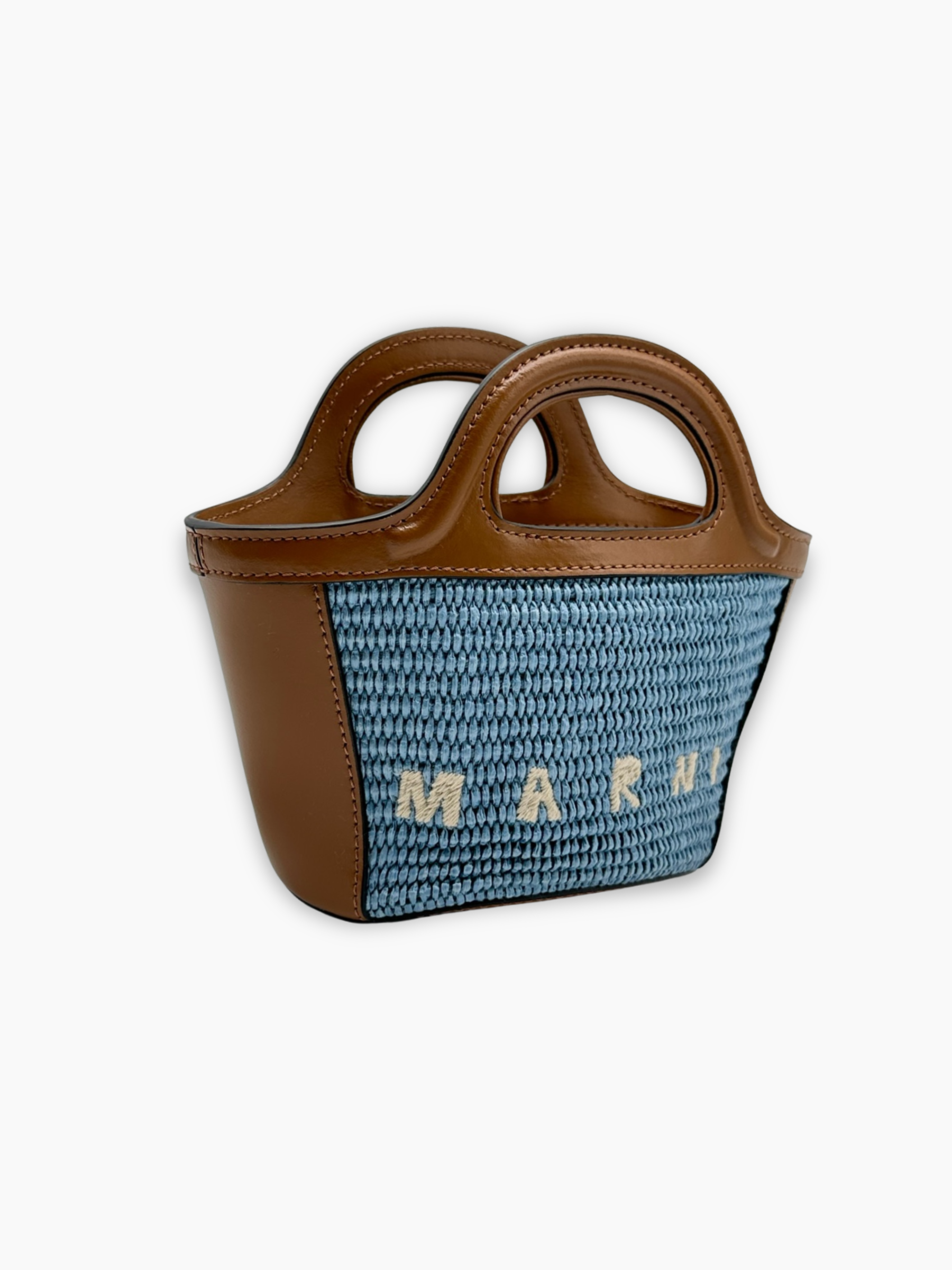 Tropicalia Bag Micro Azzurra E Marrone