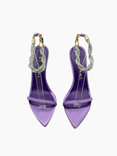 Sandra Sandals in Lilac Satin -  | dBlank