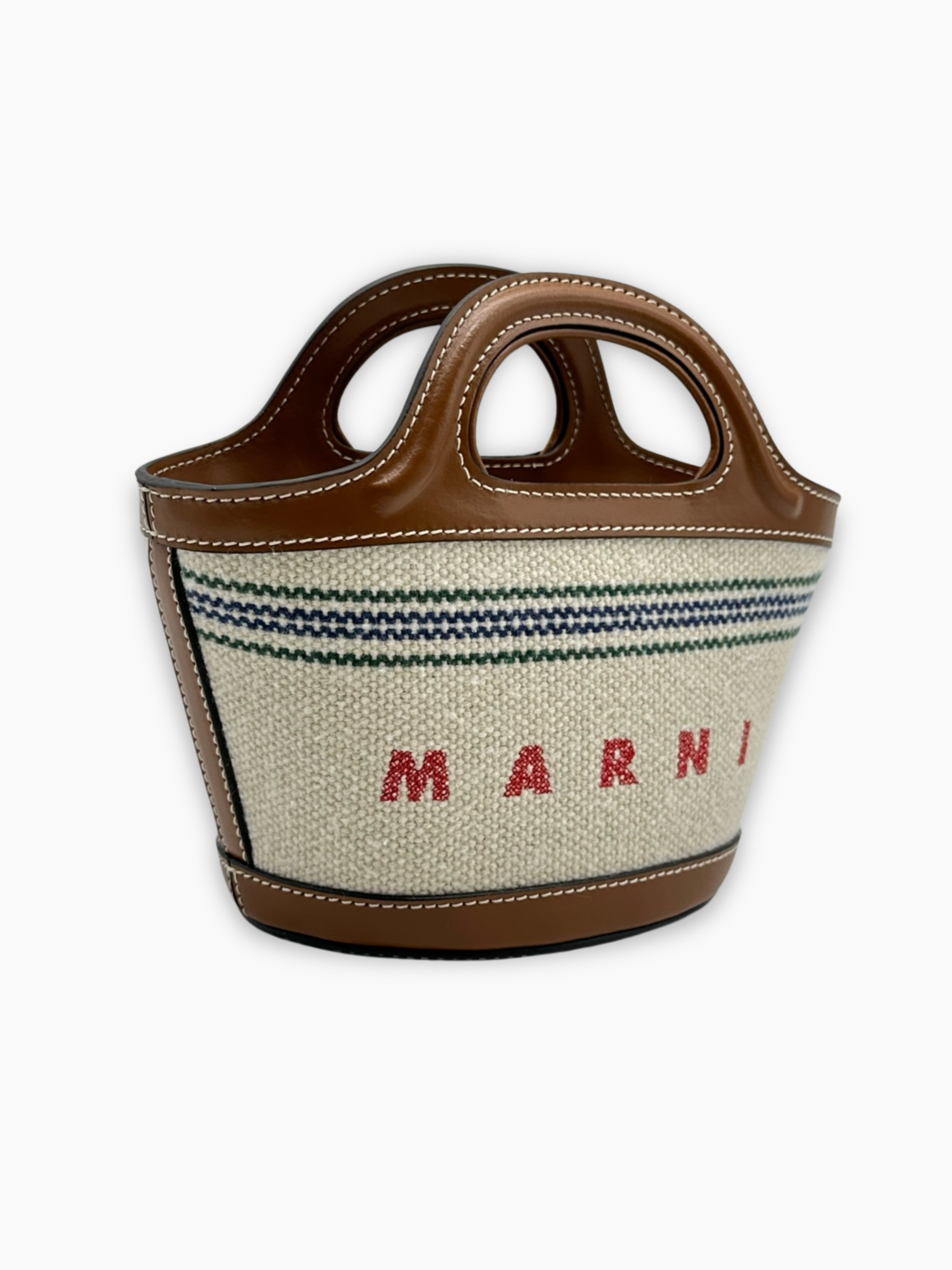 Tropicalia Bag Micro Marrone E Panna