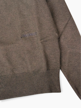 Dark Brown Turtleneck With Front Embroidery -  | dBlank