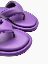 Infradito Viola In Pelle Con Suola Imbottita -  | dBlank