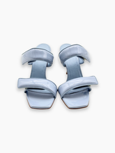 Blue Patent Leather Sandals With Heel -  | dBlank