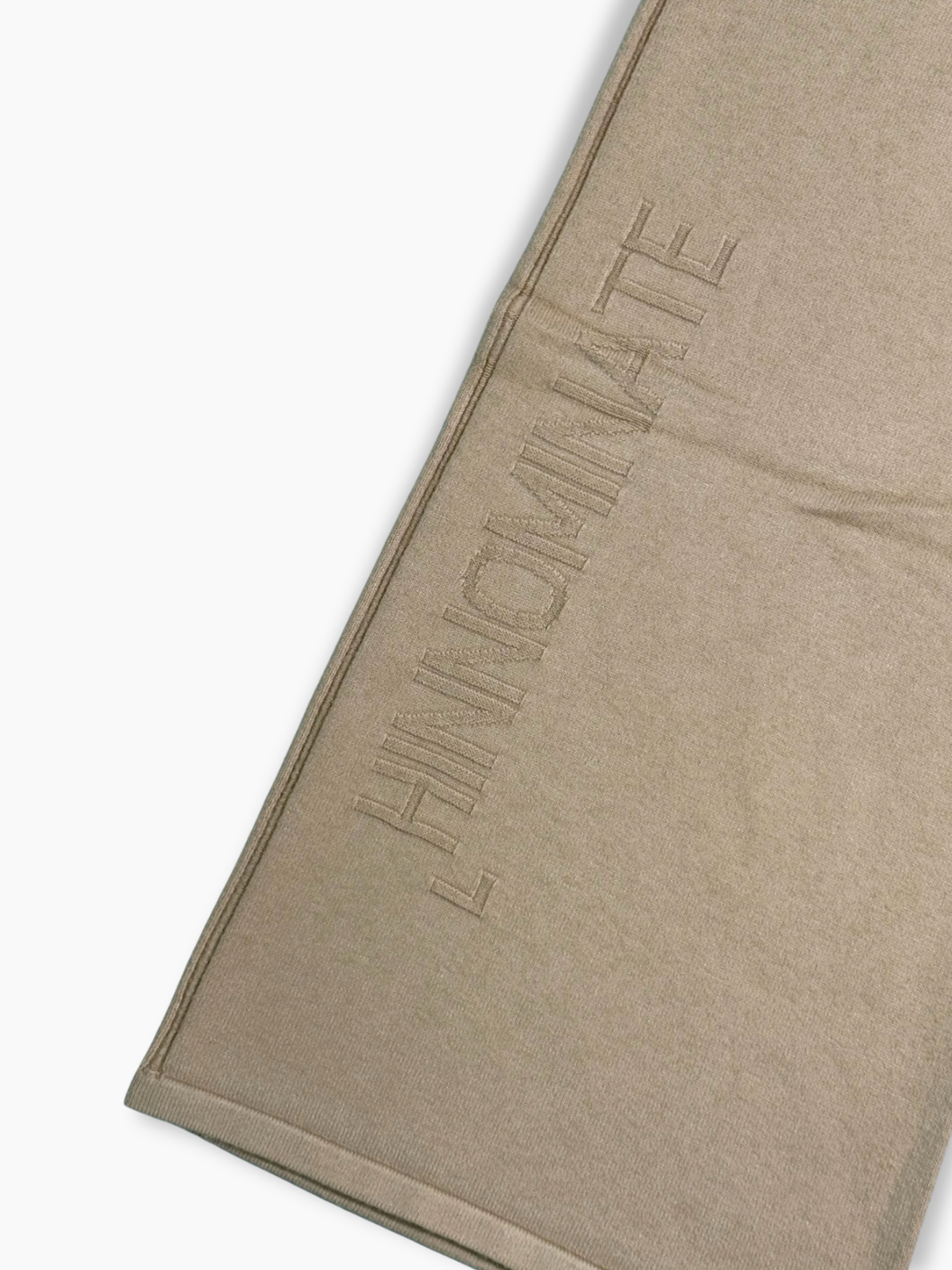Beige Knit Palazzo Pants