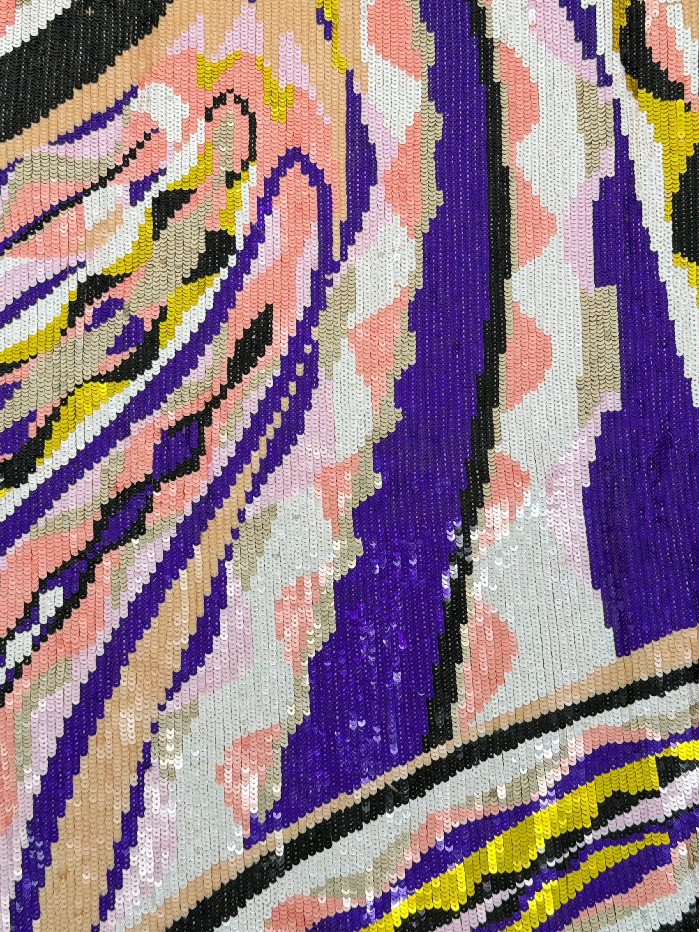 Vestito Monospalla Multicolor Con Paillettes