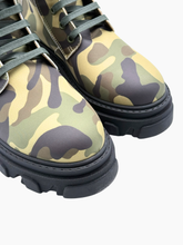 Stivaletti Camouflage Con Suola Chunky - Verde | dBlank