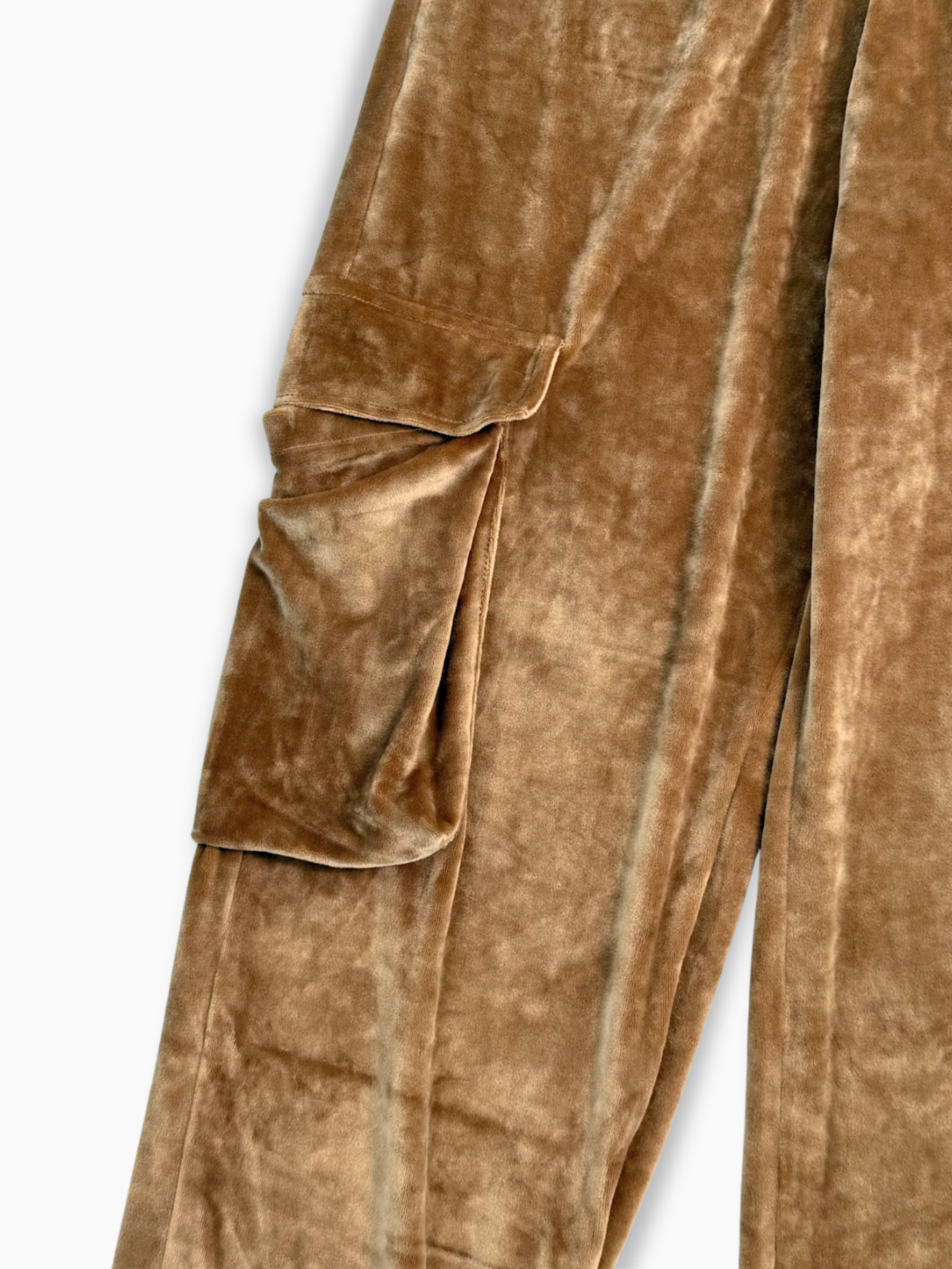 Pantalone In Ciniglia Con Tascone Laterale