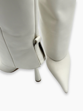 White Leather High Boots -  | dBlank
