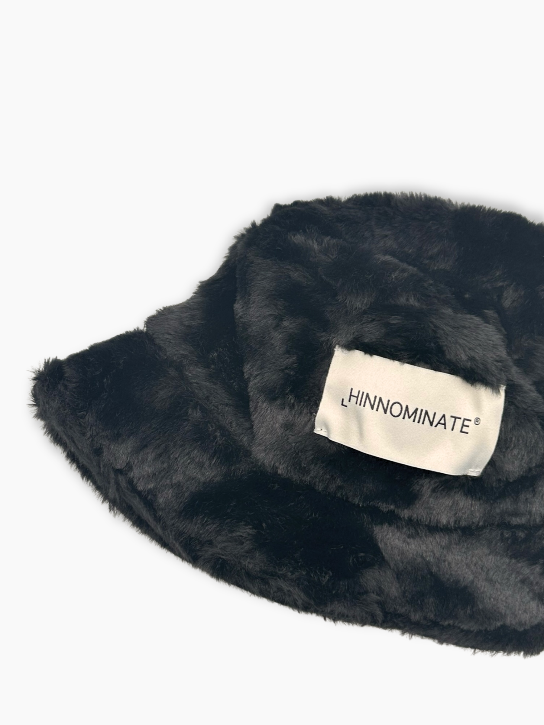 Black Faux Fur Fisherman Hat